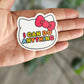 Hello Kitty Inspiration waterproof sticker or magnet