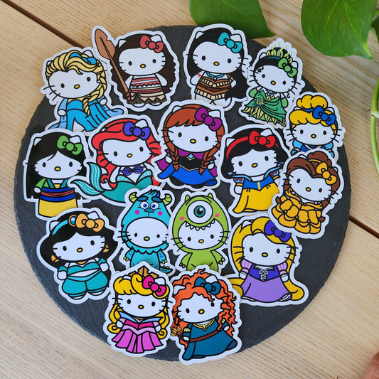 Disney Princess Hello Kitty Stickers and Magnets